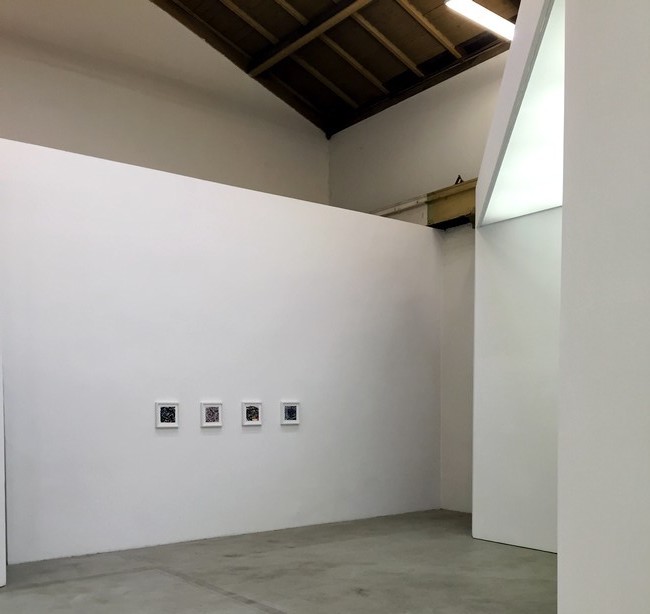 installation of four small paintings